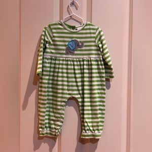 Striped Elephant Romper